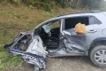 Водитель Kia пострадал в ДТП с грузовиком на корсаковской трассе